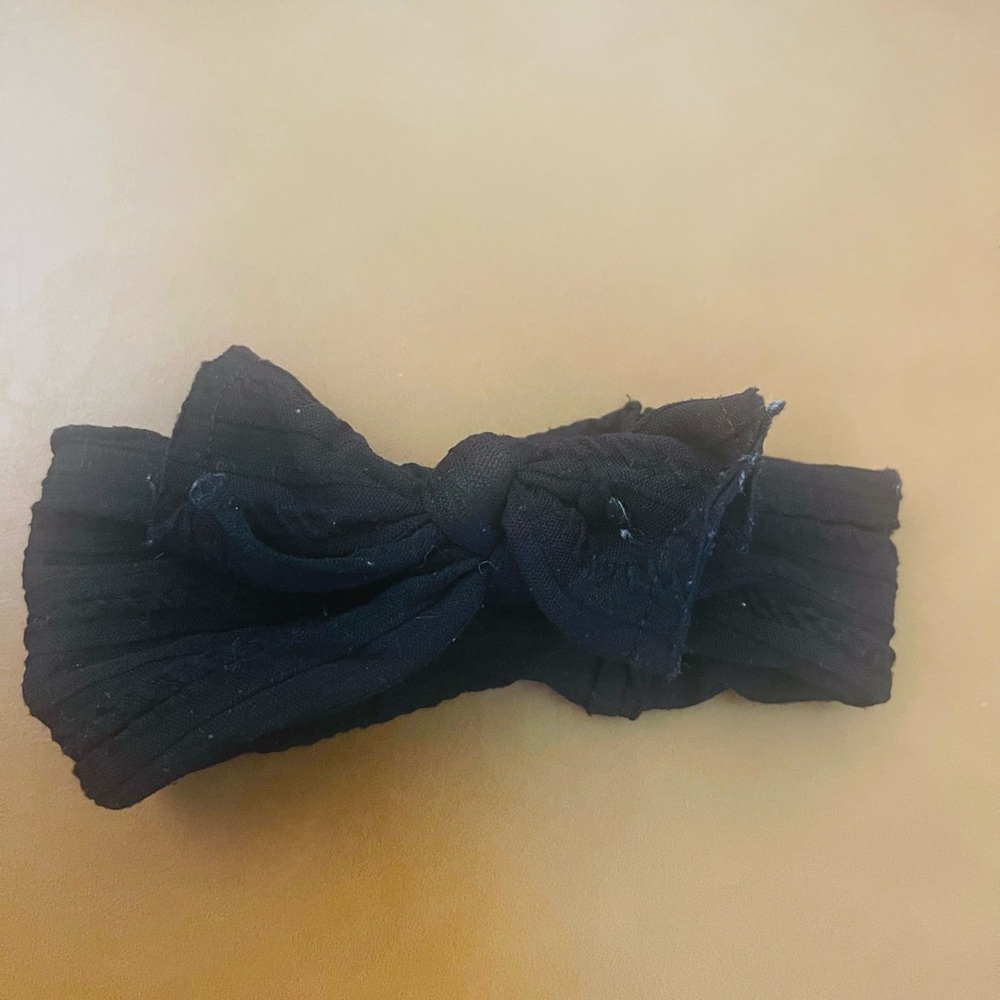Black Headband Bow